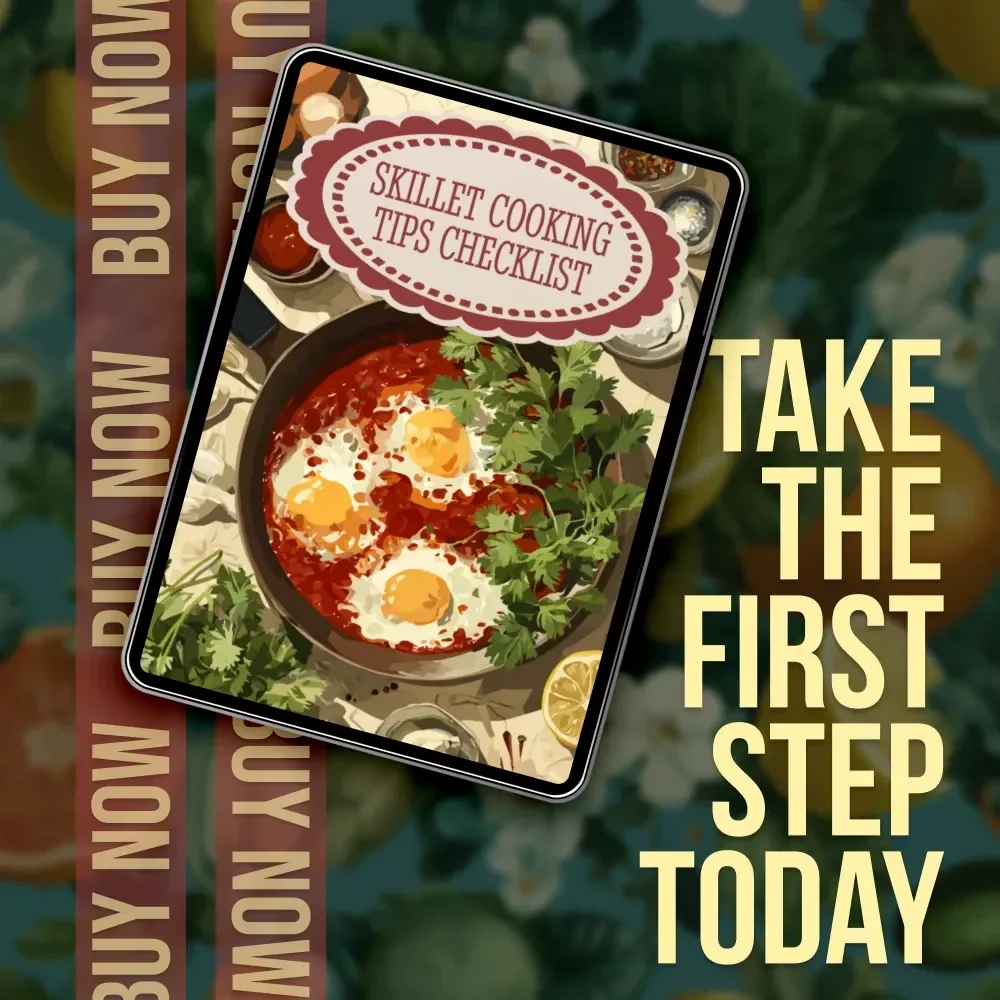 Skillet Cooking Tips Checklist | Printable Kitchen Guide for Perfect Skillet Cooking | Digital Download eBook-Style Checklist for Home Cooks