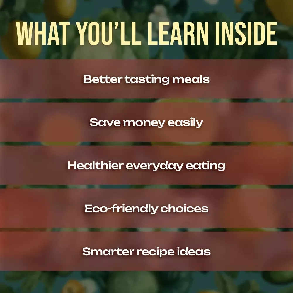Cooking with Seasonal Ingredients | Digital Guide for Healthy, Cost-Effective & Eco-Friendly Cooking | Seasonal Eating, Fresh Produce & AI Recipe Ideas