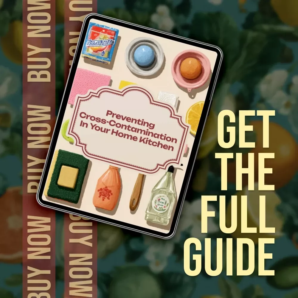 Preventing Cross-Contamination in Your Home Kitchen Guide | Food Safety eBook for Safe Cooking Practices | Digital Download on Cross-Contamination at Home