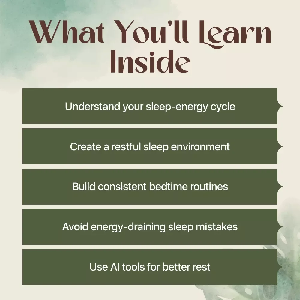Sleep Habits for Energy That Lasts All Day | Digital Guide with Proven Sleep Strategies for All-Day Energy, Better Rest, and Natural Vitality