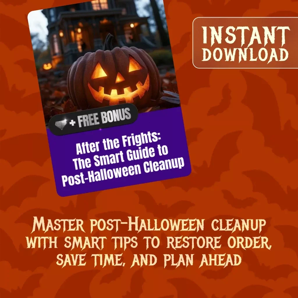After the Frights: The Smart Guide to Post-Halloween Cleanup | Digital Download eBook & Printable Checklist for Stress-Free Seasonal Organization