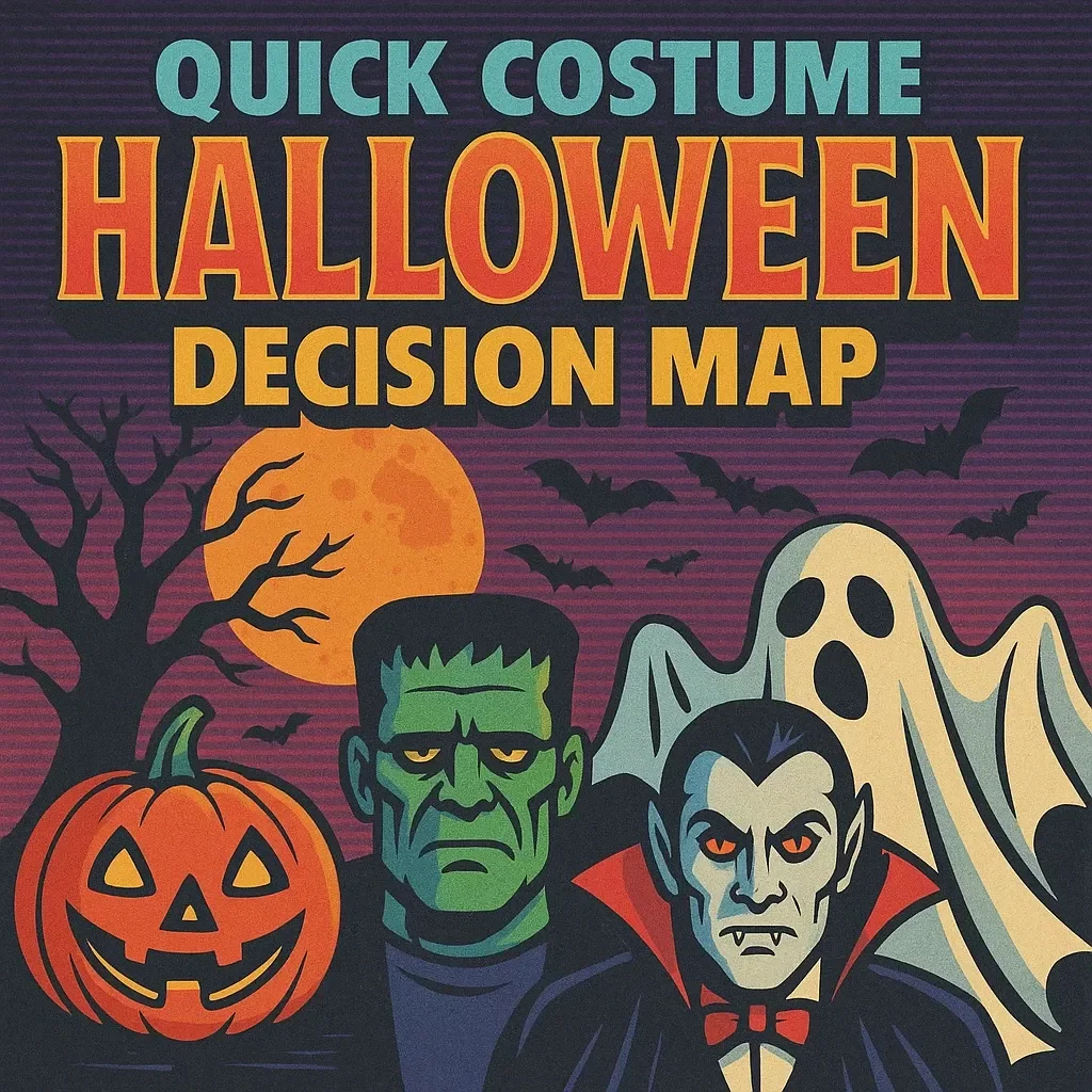 Quick Costume Decision Map | Instant Digital Download Guide | Last-Minute & Planned Outfit Ideas Flowchart for Parties, Events, and Holidays