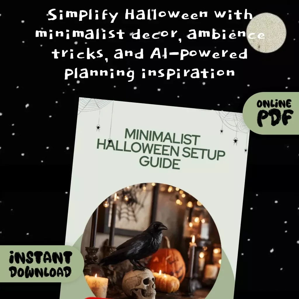 Minimalist Halloween Setup Guide | Digital Download | Simple & Stylish Halloween Decorating eBook for Small Spaces & Budget-Friendly Ideas