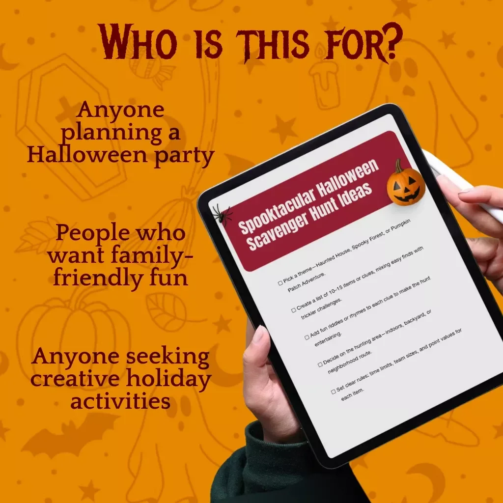 Spooktacular Halloween Scavenger Hunt Ideas | Printable Checklist of Fun Halloween Scavenger Hunt Ideas for Kids, Families, and Parties