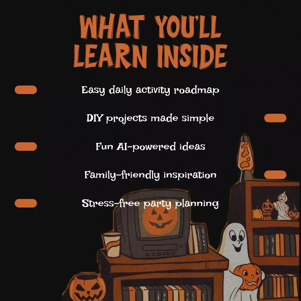 30-Day Halloween Countdown Guide | Digital Download Spooky Checklist, DIY Projects, Party Prep & AI Ideas