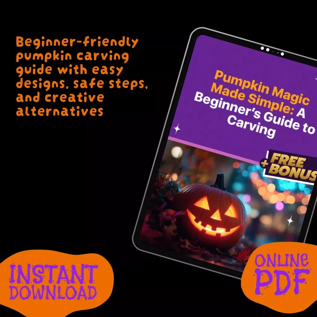 Pumpkin Magic Made Simple: A Beginner’s Guide to Carving | Easy Pumpkin Carving Ideas for Beginners | Digital Download eBook Guide with Stencils, AI Tips & Step-by-Step Instructions