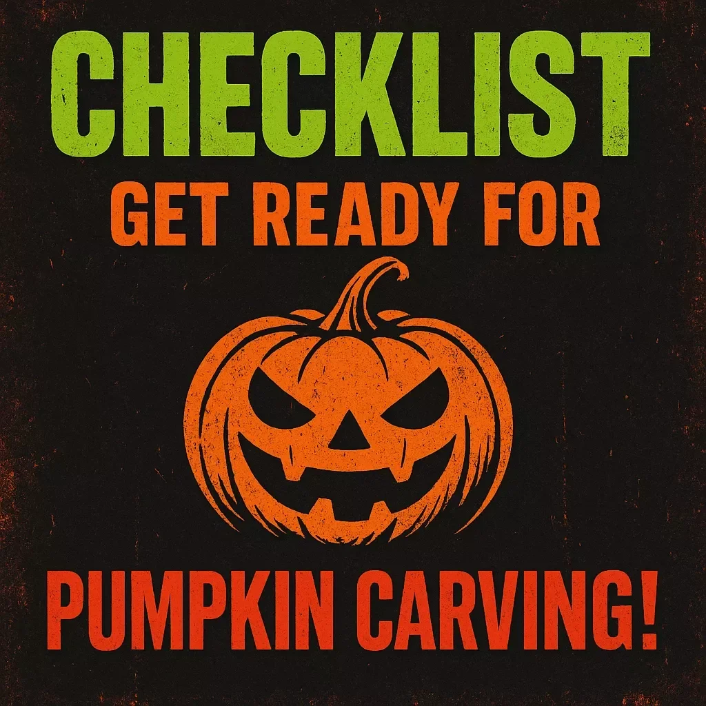 Checklist: Get Ready for Pumpkin Carving! | Halloween Carving Kit Guide, Printable Stencils, Tools & Safety Tips Digital Download