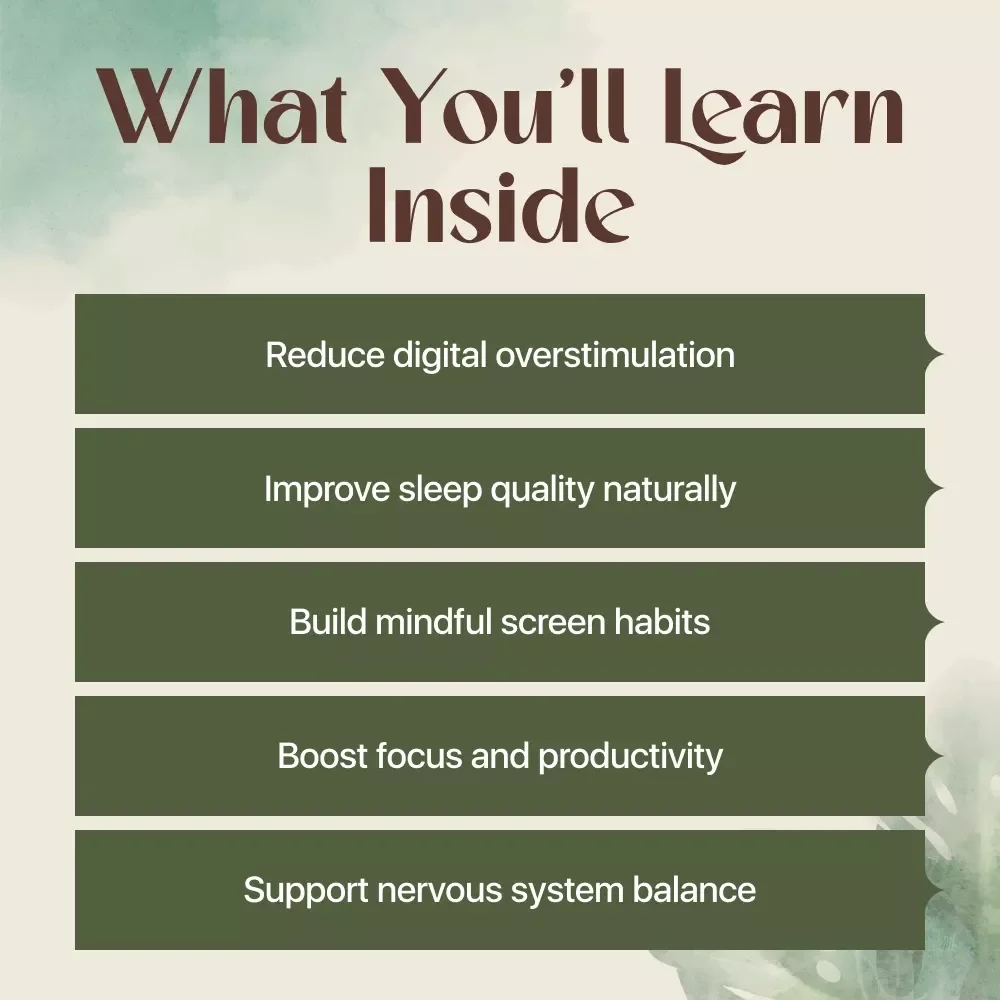 Screen Sense | Digital Guide on the Impact of Screen Time on Nervous System, Healthy Screen Habits, Recovery Tips & Mindful Use