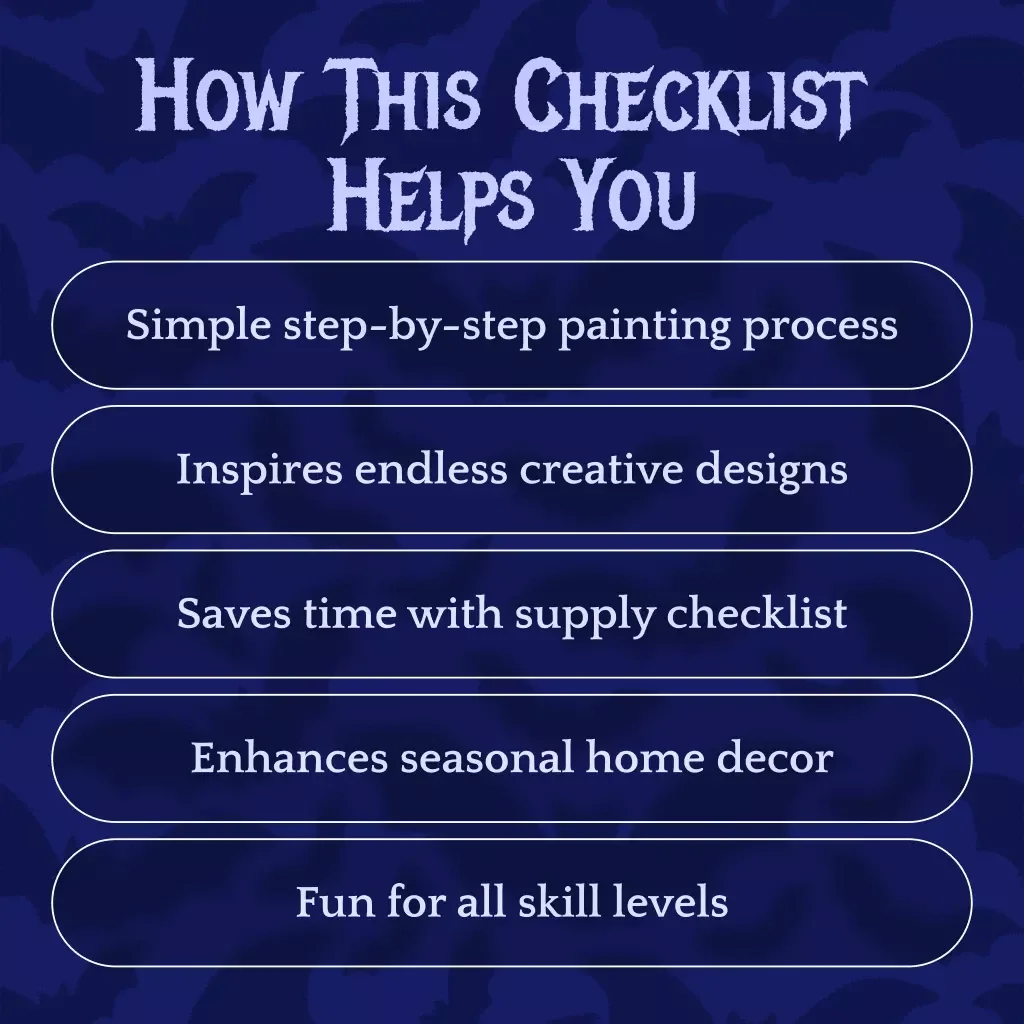 Painted Pumpkin Ideas: Fall Creativity Checklist | DIY Painted Pumpkin Ideas for Fall Decor Inspiration | Digital Download PDF Checklist for Easy & Fun Seasonal Crafting