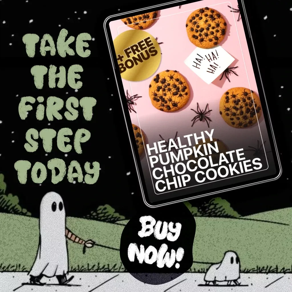 Healthy Pumpkin Chocolate Chip Cookies | Printable Recipe Guide | Easy Fall Baking eBook for Guilt-Free Treats