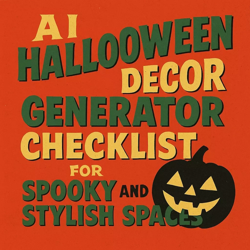 AI Halloween Decor Generator Checklist for Spooky and Stylish Spaces | Digital Download | DIY Halloween Decoration Planner