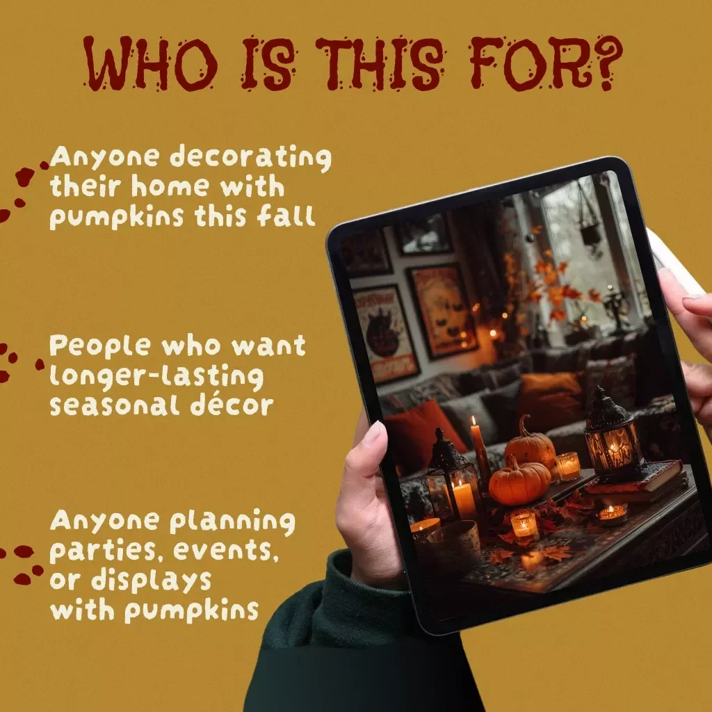 Keep Your Pumpkins Fresh Indoors Checklist | Digital Download Guide for How to Keep Pumpkins from Rotting Indoors | Printable Fall & Halloween Home Décor Care List