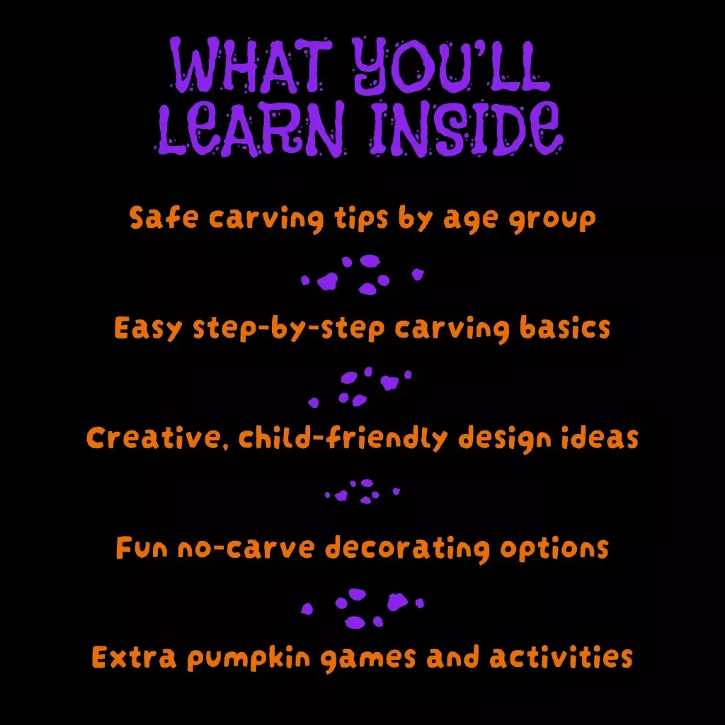 Pumpkin Magic: Fun & Safe Carving Ideas for Kids | Easy Pumpkin Carving Ideas for Kids | Digital Download eBook with Creative Patterns, Safe Tips, and Family-Friendly Activities