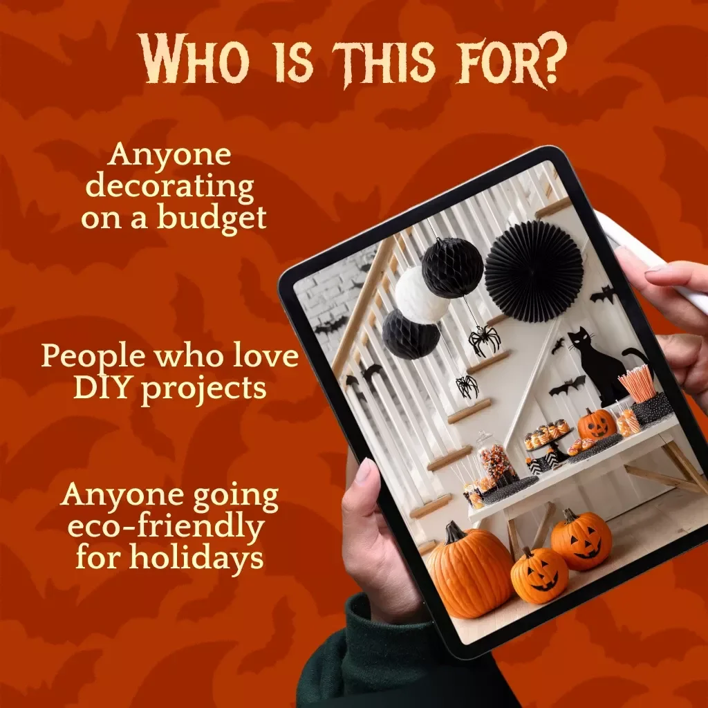 Affordable Reusable Halloween Decor Checklist | Budget-Friendly DIY Spooky Decorating Guide | Printable Digital Download