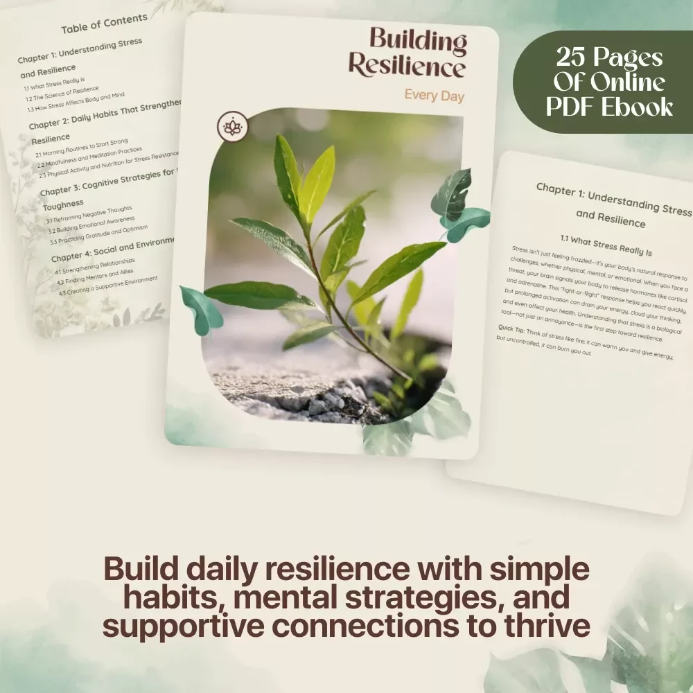 Building Resilience Every Day | Stress Management eBook Guide | How to Build Resilience to Stress for a Stronger Mind and Life