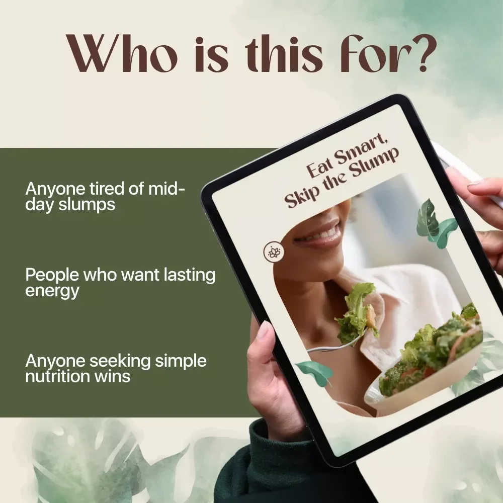 Eat Smart, Skip the Slump – Printable Checklist | How to Avoid Energy-Draining Foods & Beat Afternoon Fatigue Naturally