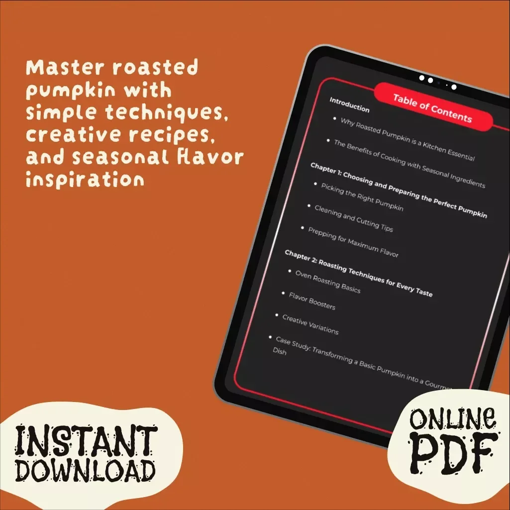 Autumn’s Golden Delight: Mastering the Art of Roasted Pumpkin | Seasonal Cooking Guide | Digital Download eBook for Pumpkin Recipes, Roasting Techniques, and Serving Ideas