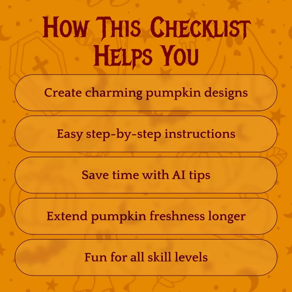 Cute Pumpkin Carving Ideas: Adorable Fall Checklist – Fun DIY Pumpkin Carving Guide for Kids, Families, and Beginners