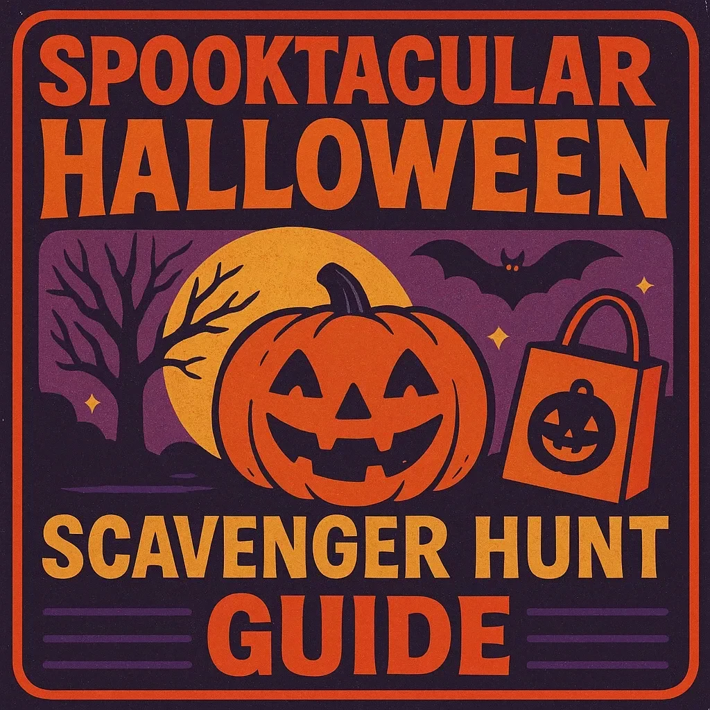 Spooktacular Halloween Scavenger Hunt Guide | Printable eBook for Kids, Families & Friends | DIY Halloween Party Game Ideas & Clues