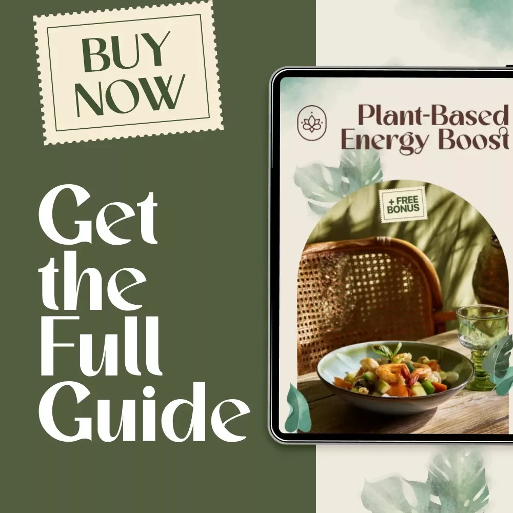 Plant-Based Energy Boost Guide | Digital Download eBook | Healthy Eating for More Energy, Vegan Nutrition, Meal Inspiration with AI Tools