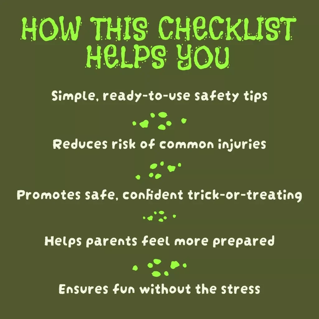 Halloween Safety Checklist | Printable Halloween Safety Checklist for Kids & Families | Digital Download