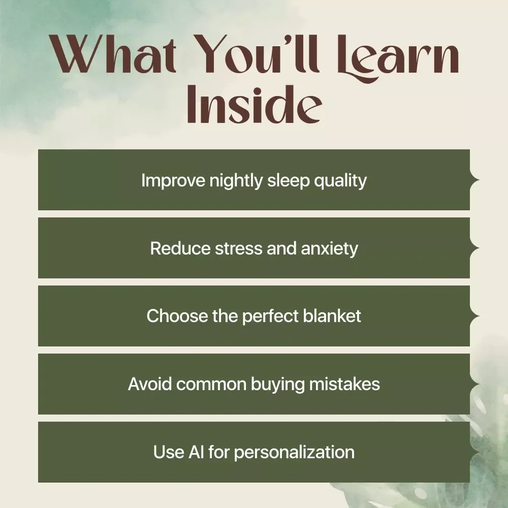The Cozy Secret | Guide to the Benefits of Weighted Blankets for Better Sleep, Stress Relief & Anxiety Reduction