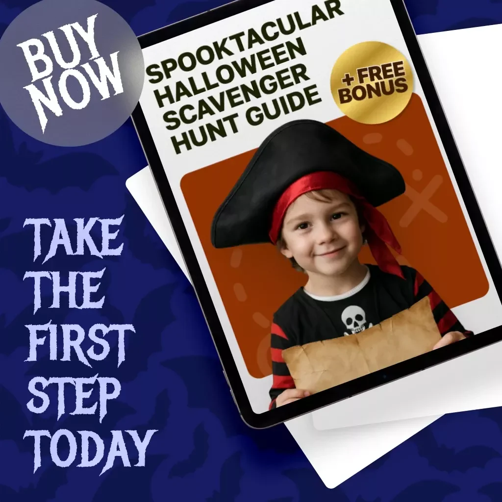 Spooktacular Halloween Scavenger Hunt Guide | Printable eBook for Kids, Families & Friends | DIY Halloween Party Game Ideas & Clues