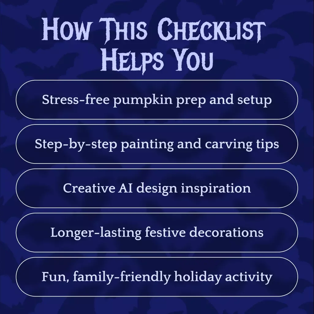 The Ultimate Pumpkin Face-Off: Painting vs Carving Checklist | Fall Decor DIY Guide, Halloween eBook, Digital Download