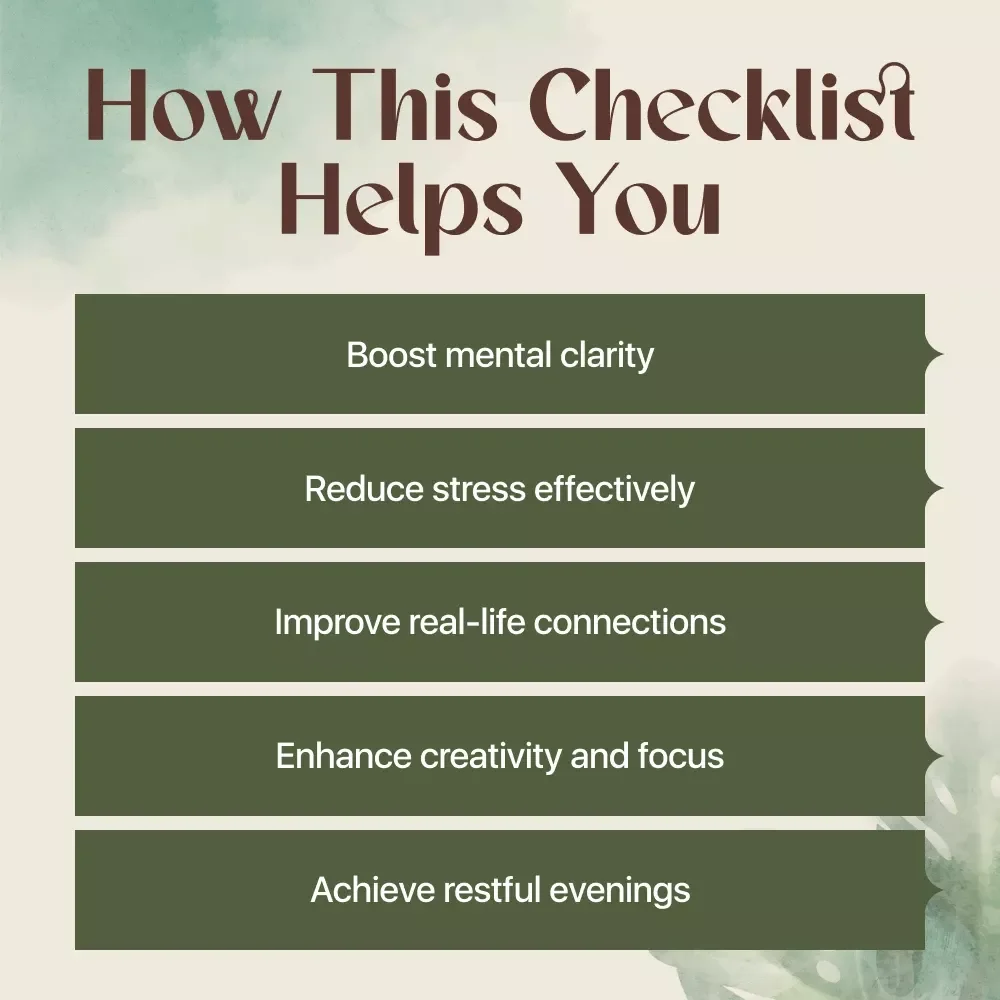 Digital Detox Day Checklist for Stress Relief – The Ultimate Guide to Unplug, Relax, and Recharge