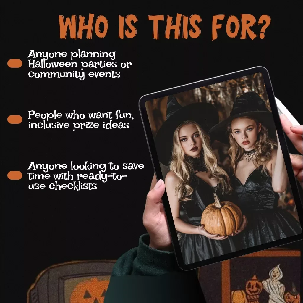 Halloween Prize Ideas Checklist for All Ages | Digital Download | Halloween Party Prizes, Candy Alternatives, Kids & Adult Giveaway Ideas, eBook & Printable Guide
