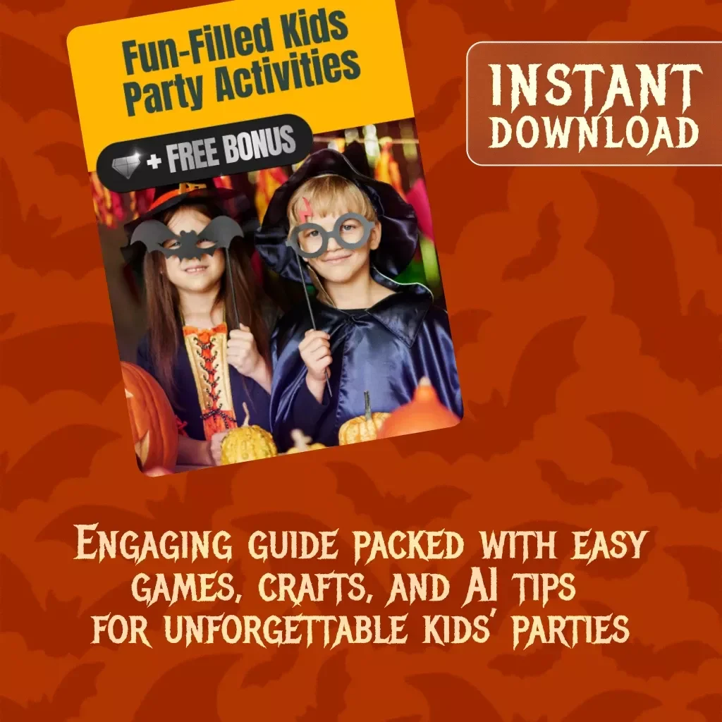 Fun-Filled Kids Party Activities Guide | Kid-Friendly Party Activities | Indoor & Outdoor Games, DIY Crafts, AI Party Planning Ideas | Digital Download PDF