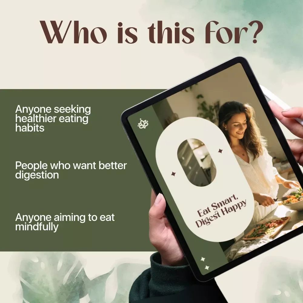 Eat Smart, Digest Happy – Mindful Eating Checklist for Better Digestion | Digital Download Wellness Guide