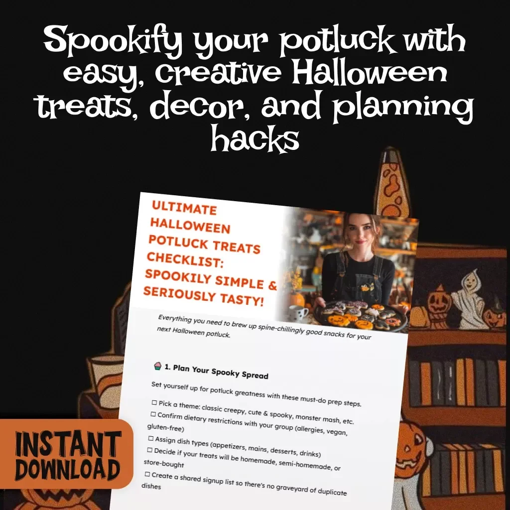 Ultimate Halloween Potluck Treats Checklist: Spookily Simple & Seriously Tasty | Halloween Potluck Treats Printable Digital Download