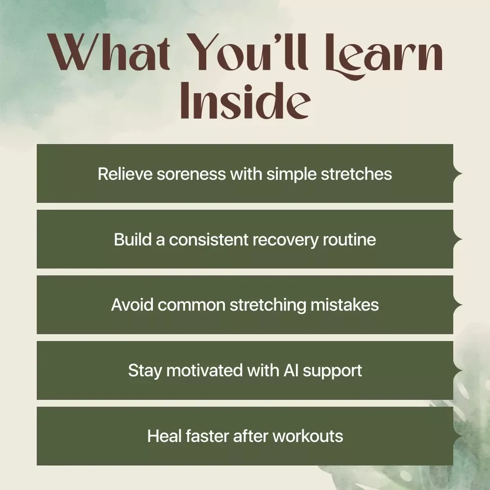 Stretch to Recover | Gentle Stretching for Recovery Guide | Digital Download eBook for Post-Workout Healing, Relaxation, and Daily Routine Support