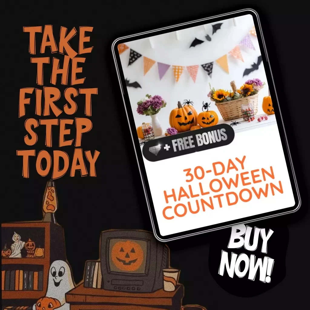 30-Day Halloween Countdown Guide | Digital Download Spooky Checklist, DIY Projects, Party Prep & AI Ideas