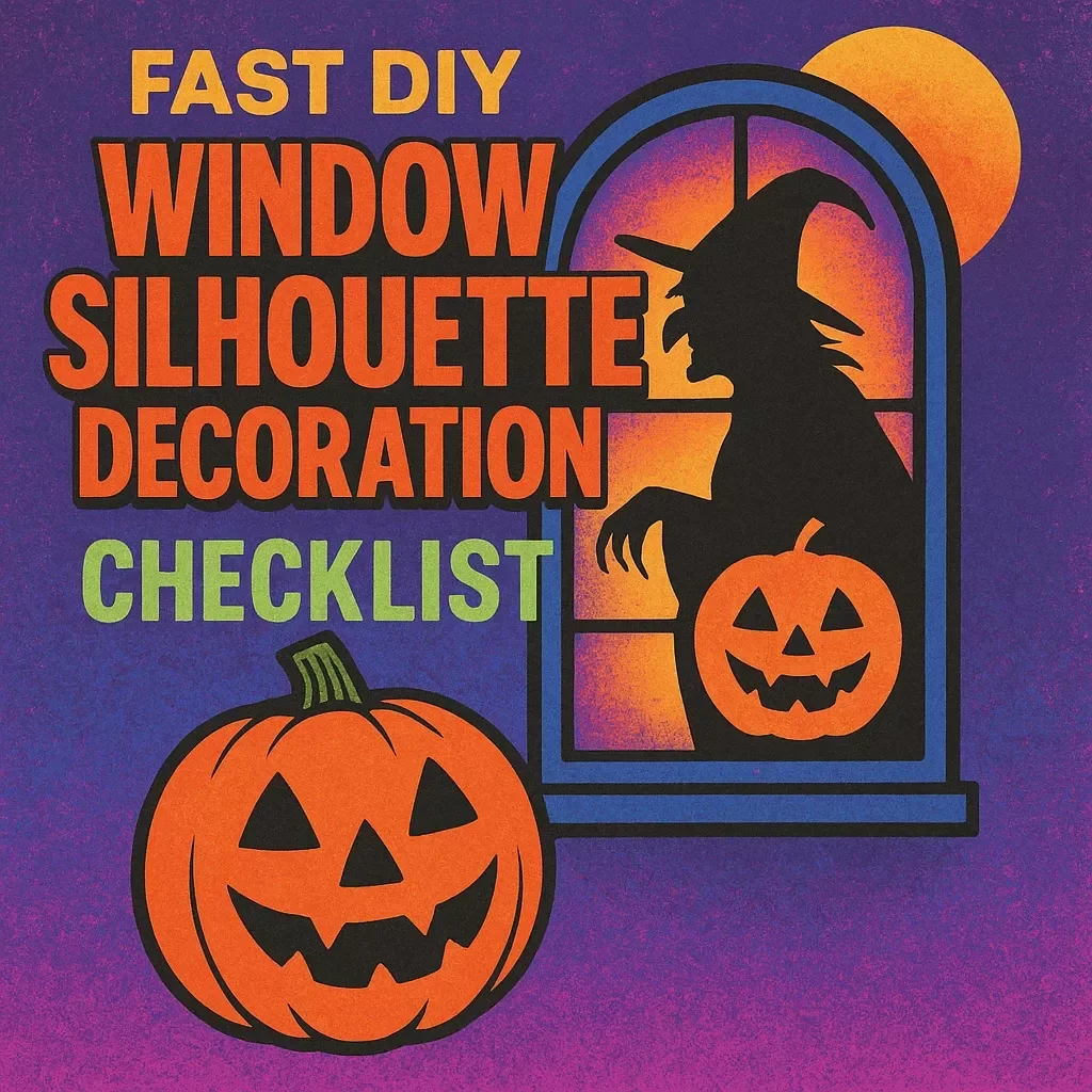 Fast DIY Window Silhouette Decoration Checklist | Printable Halloween Window Art Guide for Quick & Easy Home Décor