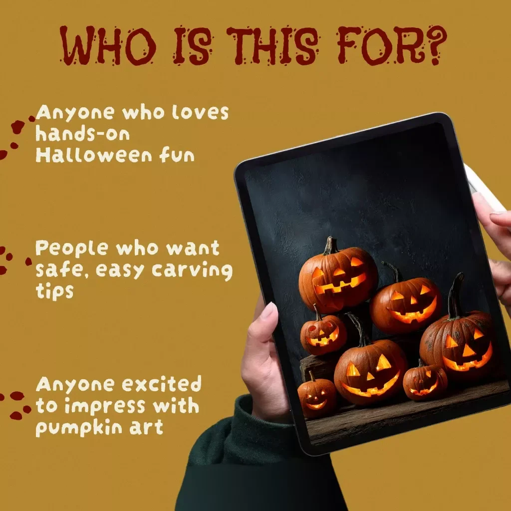 The Ultimate Guide to Carving Your Perfect Jack-O’-Lantern | Halloween Ebook | Digital Download on How to Carve the Pumpkin | Step-by-Step Pumpkin Carving Ideas, Tools, and Tips