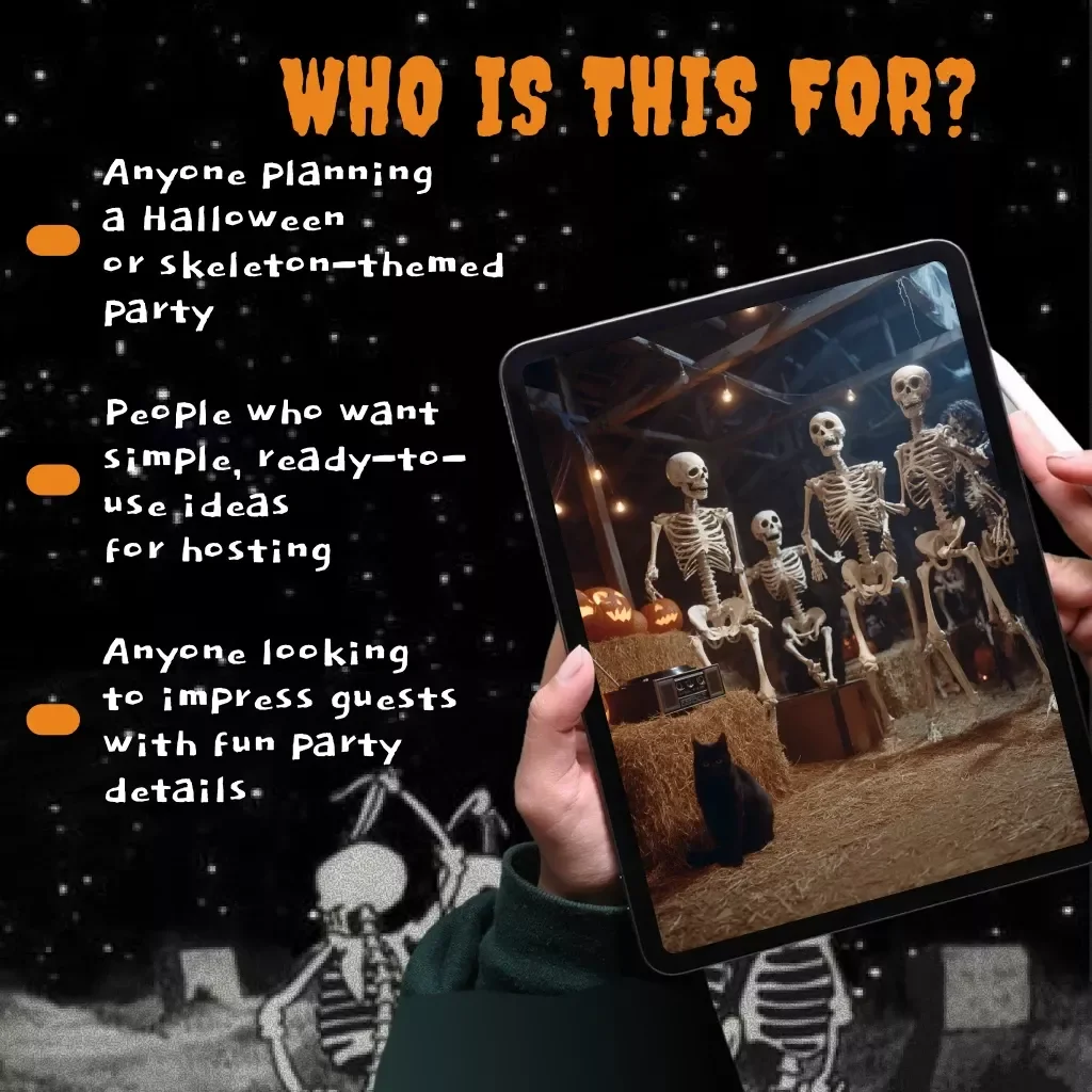 Skeleton Party Fun List – Skeleton-Themed Party Ideas Checklist for Spooky Celebrations