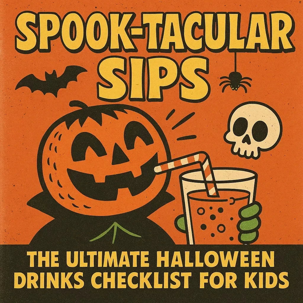 Spook-tacular Sips: The Ultimate Halloween Drinks Checklist for Kids | Fun DIY Drink Ideas, Mocktails & Party Planner Printable