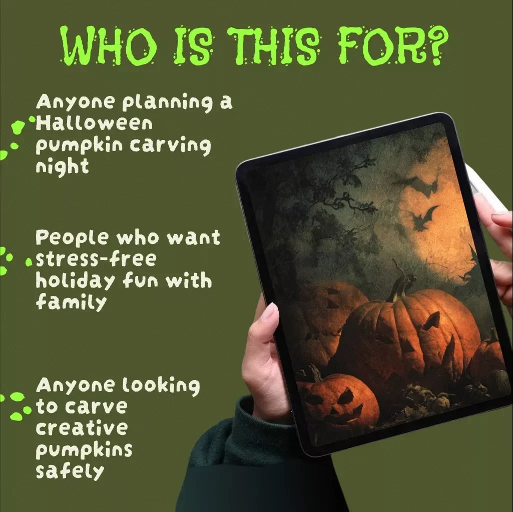 Checklist: Get Ready for Pumpkin Carving! | Halloween Carving Kit Guide, Printable Stencils, Tools & Safety Tips Digital Download