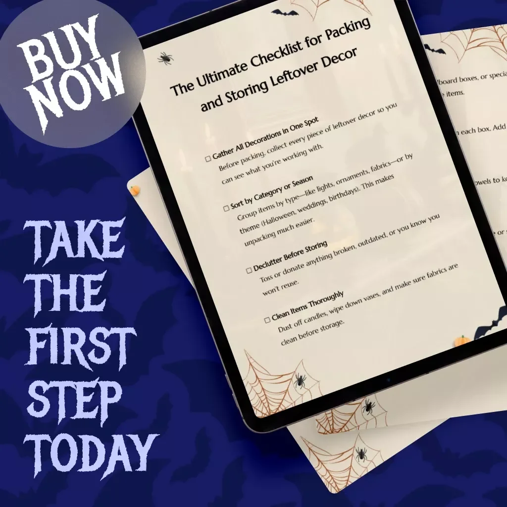 The Ultimate Checklist for Packing and Storing Leftover Decor | Digital Download Guide for Organizing, Packing, and Storing Seasonal and Event Decorations