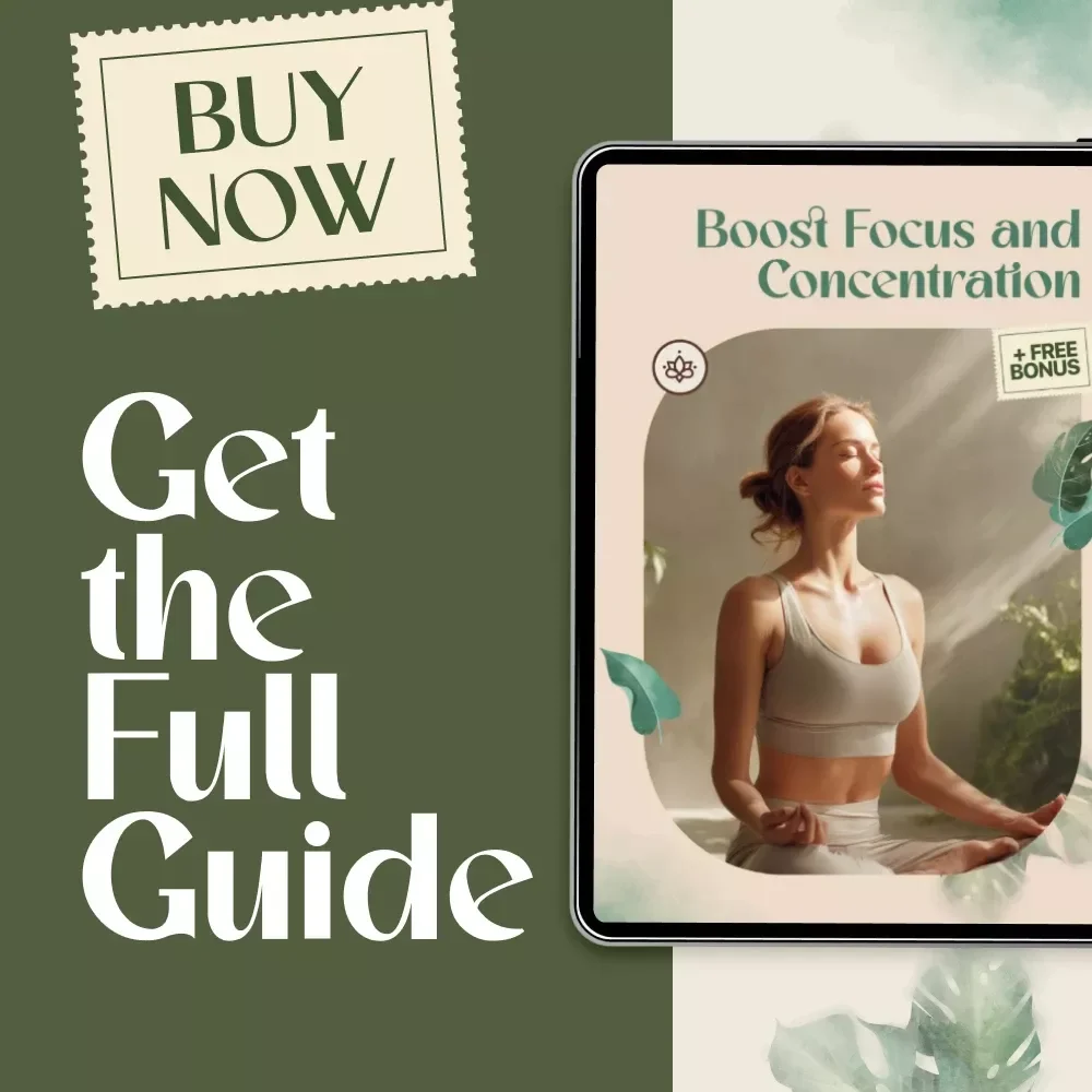 Boost Focus and Concentration Guide | Digital Download | Productivity, Mental Clarity & Attention Training eBook for Work, Study & Daily Life