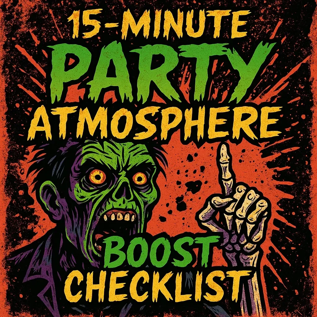 15-Minute Party Atmosphere Boost Checklist | Instant Party Prep Guide | Printable Digital Download for Last-Minute Party Hosts