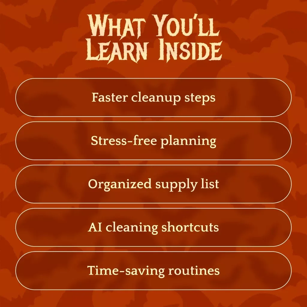 Halloween Cleaning Made Simple | Step-by-Step Halloween Cleaning Plan | Post-Party Cleanup Guide & AI Cleaning Tips