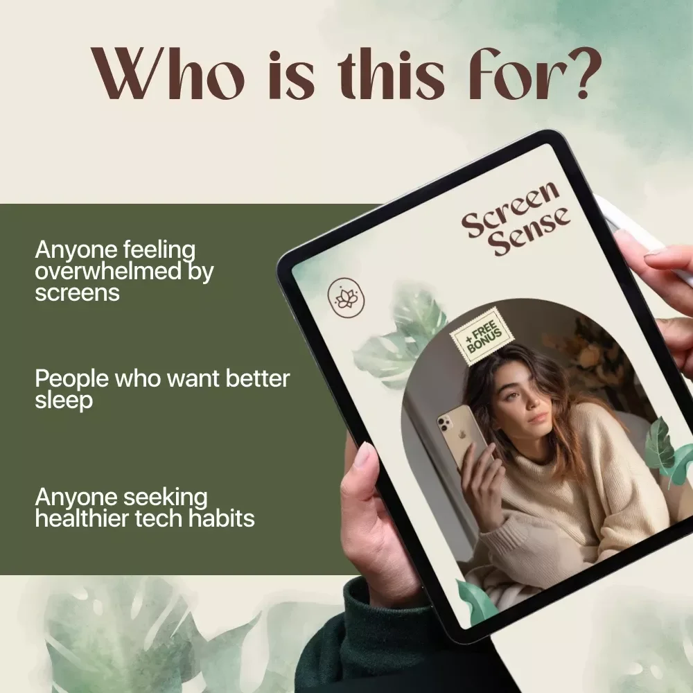 Screen Sense | Digital Guide on the Impact of Screen Time on Nervous System, Healthy Screen Habits, Recovery Tips & Mindful Use