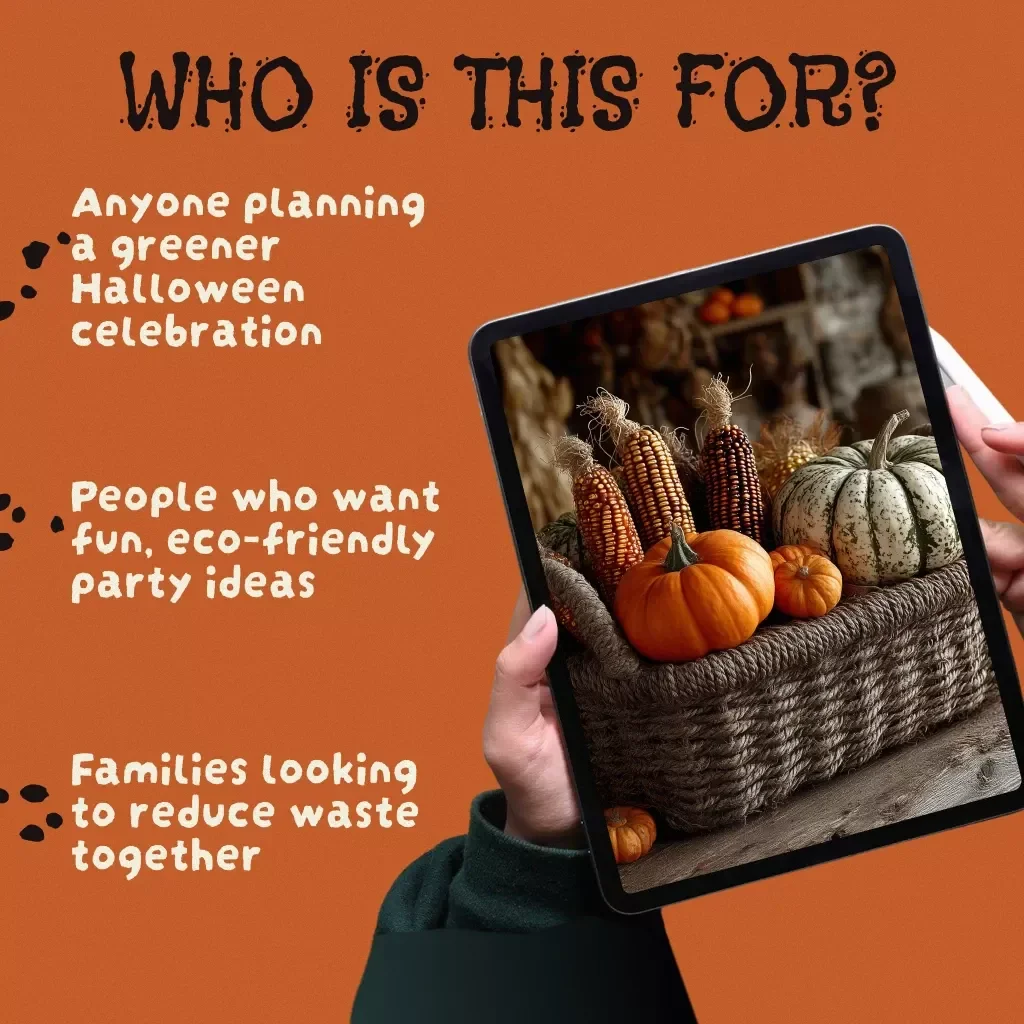 Zero-Waste Halloween Prep Guide | Eco-Friendly Party Planning, Sustainable Costumes, DIY Decor & Treats Digital Download