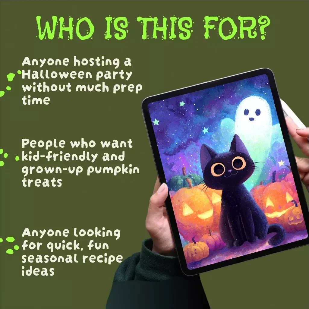 Whip Up Some Pumpkin Magic: Fun and Fast Treats for Spooktacular Halloween Parties | Halloween Recipes | Digital Download Guide | Pumpkin Snacks, Bakes & Party Treats eBook