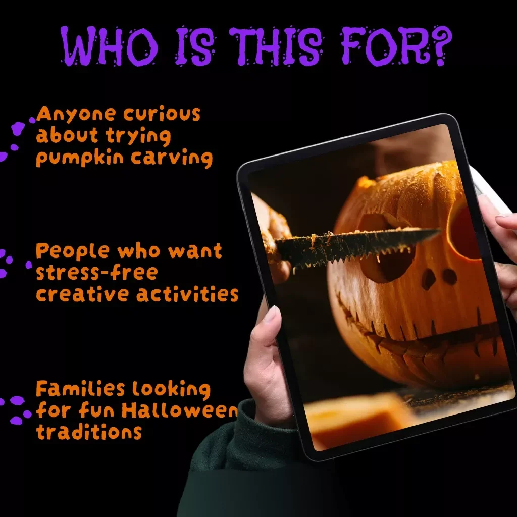 Pumpkin Magic Made Simple: A Beginner’s Guide to Carving | Easy Pumpkin Carving Ideas for Beginners | Digital Download eBook Guide with Stencils, AI Tips & Step-by-Step Instructions