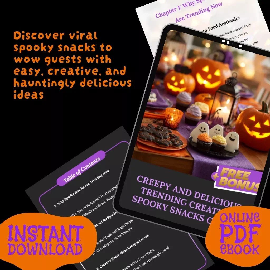 Creepy and Delicious Trending Creative Spooky Snacks Guide | Digital eBook for Unique Halloween-Themed Treats & Viral Party Snack Ideas