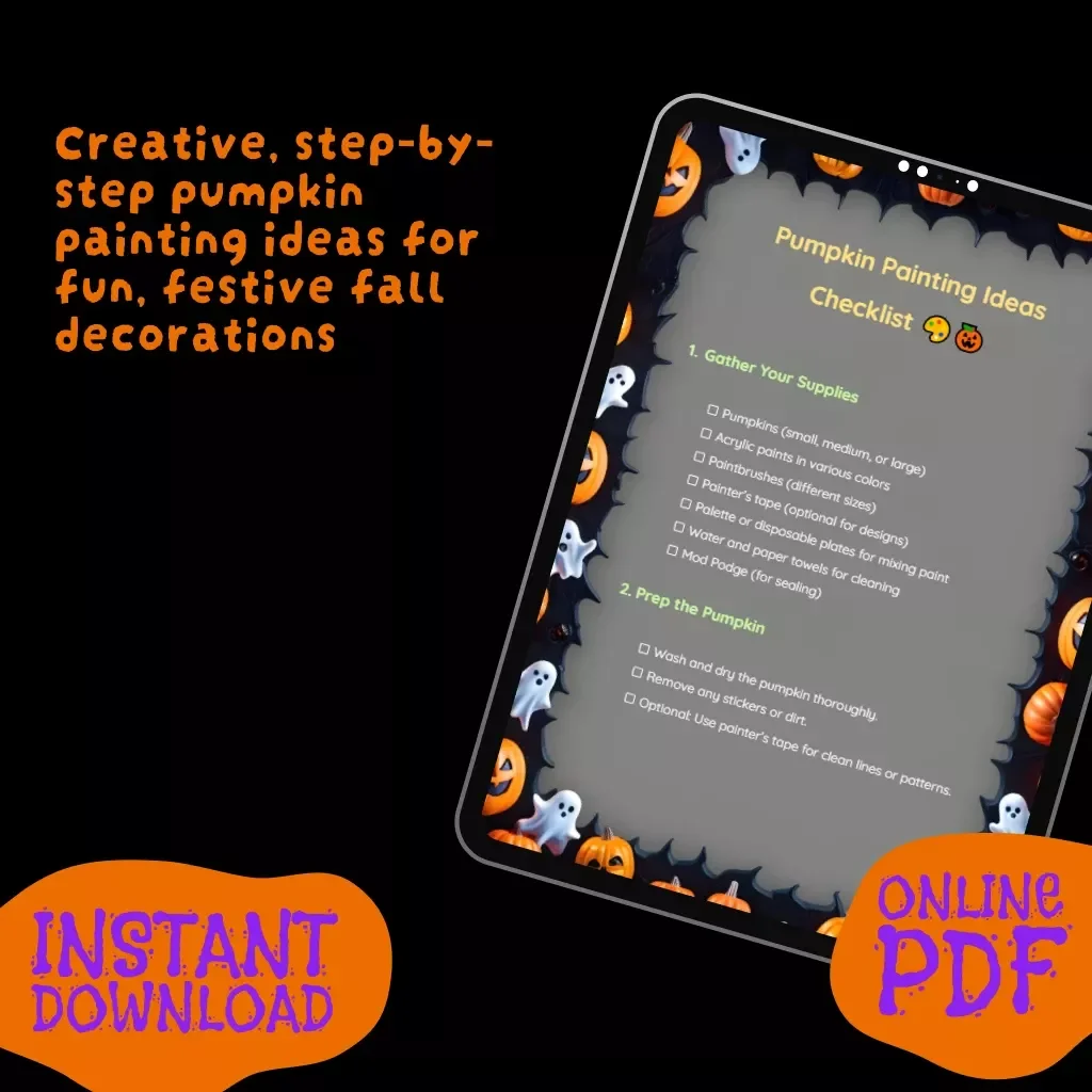 Pumpkin Painting Ideas Checklist – Easy Pumpkin Painting Ideas for Fall, Halloween, and Creative DIY Fun